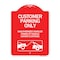 Signmission Customer Parking Only Unauthorized Vehicles Towed at Owner Expense with Graphic, A-DES-RW-1824-24205 A-DES-RW-1824-24205 - alternate 1